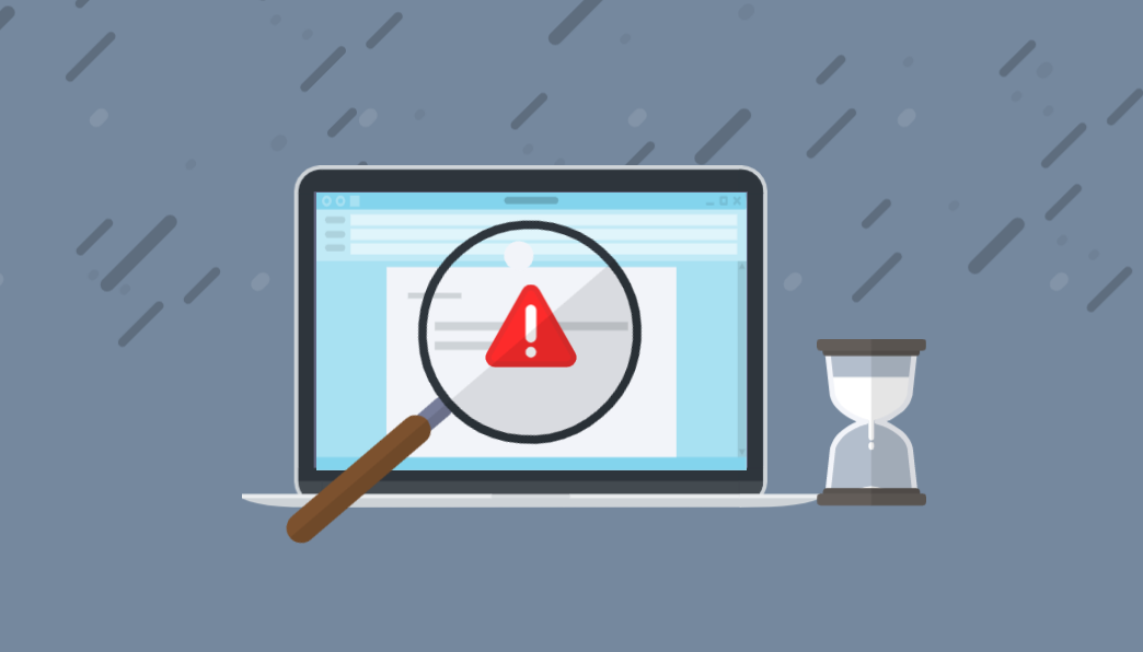 A magnifying glass looking into a laptop conducting a digital forensic exercise using a first responder forensic toolkit