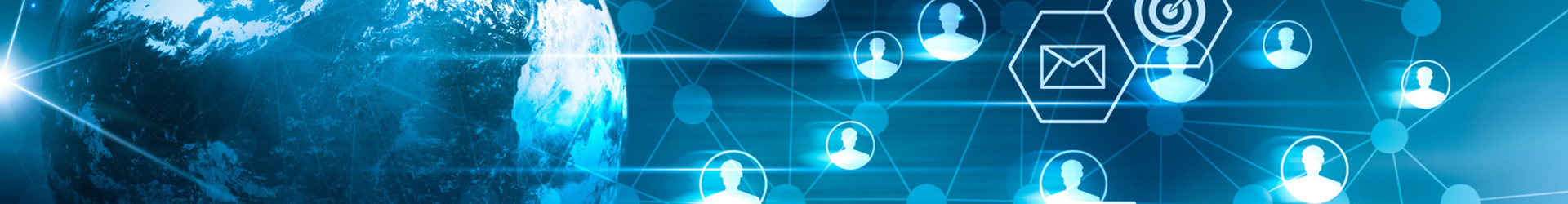 The globe with icons on IT Security, the cloud, email security, and personnel